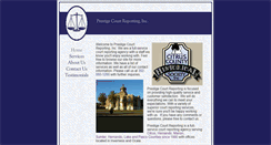 Desktop Screenshot of prestigecourtreportinginc.com